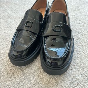 Coach Leah Loafer Black Patent